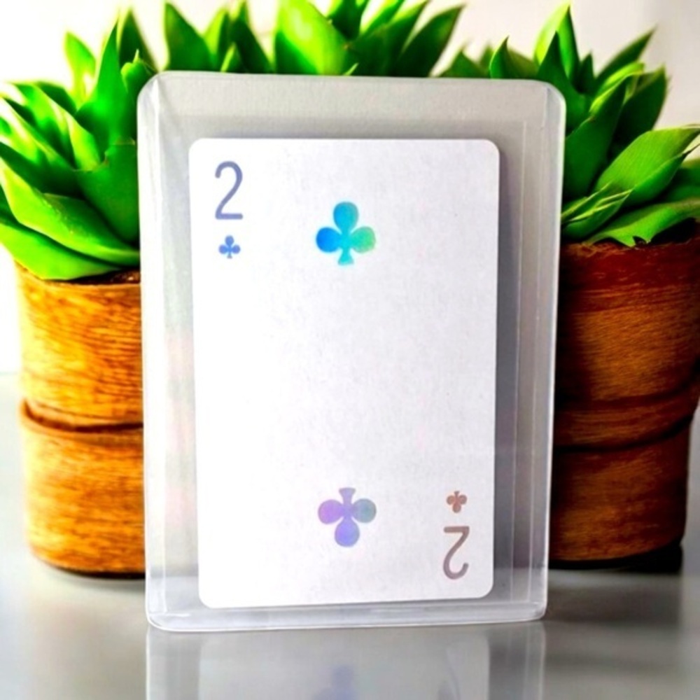 3/$25 DIOR JOY 2 of Clubs Holographic Playing Card in Protective Case